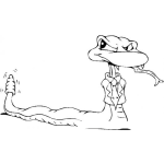 Dibujo para colorear Colorear Culebra Con Saco Y Corbata