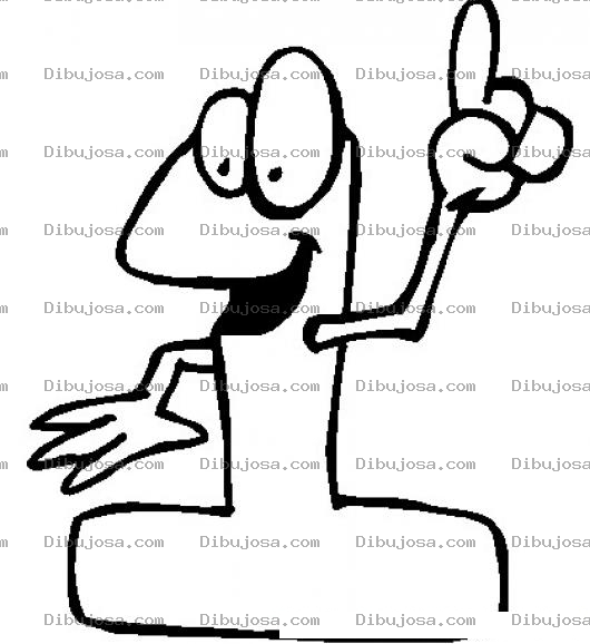 Dibujo para colorear El Numero Uno Para Colorear
