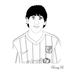 Dibujo para colorear Dibujo De Messi Para Pintar Y Colorear