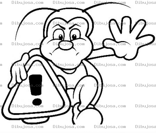 Dibujo para colorear Dibujo De Advertencia Y Senal De Prvencion Para Pintar Y Colorear