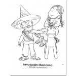 Dibujo para colorear Dibujo De Mexicanos Revolucionarios De La Revolucion Mexicana Para Colorear