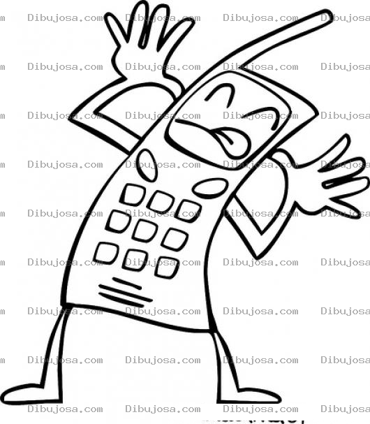 Dibujo para colorear Dibujo De Celular Nokia Viejito Sacando La Lengua