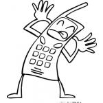Dibujo para colorear Dibujo De Celular Nokia Viejito Sacando La Lengua