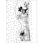 Dibujo para colorear Pintar a barbapapa en trineo