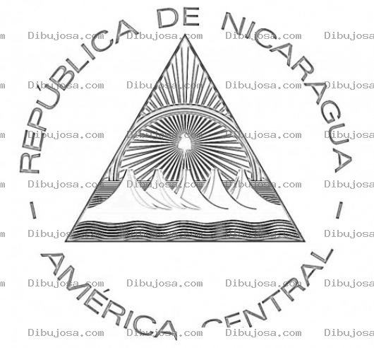 Dibujo para colorear Dibujo Del Escudo Nacional De Nicaragua Para Pintar Y Colorear Escudo Nicaragua Escudo