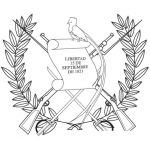 Dibujo para colorear Escudo Nacional De La Republica De Guatemala Para Pintar Y Colorear Escudo Guatemala Escudo Libertad 15 De Septiembre De 1821