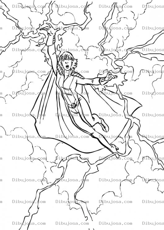 Dibujo para colorear Dibujo De La Reina De Las Tormentas Para Pintar Y Colorear