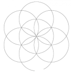 Dibujo para colorear Dibujo De La Flor De La Vida Formada Por Siete Circulos Pra Pintar Y Colorear Las 7 Circunferencias