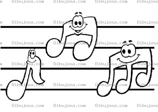 Dibujo para colorear Colorear Notas Musicales