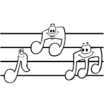 Dibujo para colorear Colorear Notas Musicales