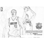 Dibujo para colorear Dirk Nowitski Coloring Page Para Pintar Y Colorear A Dirk Nowitzki Jugador 41 De Los Dallas De La NBA