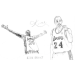 Dibujo para colorear Kobe Bryant NBA Lakers 24 Dibujo Para Colorear