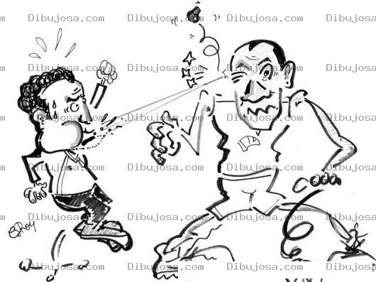 Dibujo para colorear Gorgoritazo Para Colorear Dibujo De Arbitro Pegandole Accidentalmnete Con Un Gorgorito A Un Jugador De Baloncesto