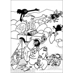 Dibujo para colorear colorear a barbapapa en carpa