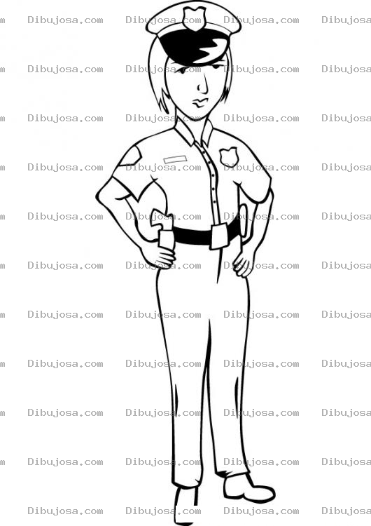 Dibujo para colorear Policia Mujer Policia Para Colorear Mujerpolicia Policiamujer Chicapolicia