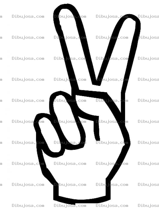 Dibujo para colorear Signo De Paz Y Amor Dibujo Para Pintar Y Colorear