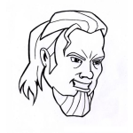 Dibujo para colorear James Hetfield Cantante De Metalica Para Pintar Y Colorear A James Jetfild De Metalica