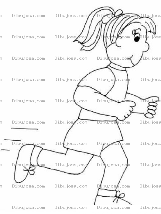Dibujo para colorear Colorear Mujer Corriendo Dibujos De Correr