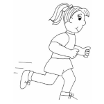 Dibujo para colorear Colorear Mujer Corriendo Dibujos De Correr