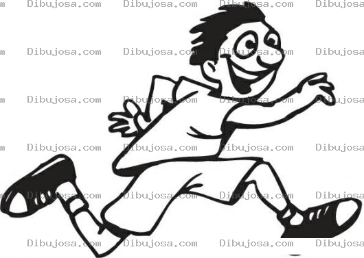 Dibujo para colorear Colorear Muchacho Corriendo Dibujos De Correr