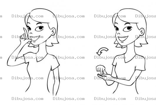 Dibujo para colorear Colorear Mujer Pidiendo El Gasto A Su Marido Dibujo De Mujer Pidiendo Que Le Paguen Su Dinero