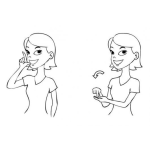 Dibujo para colorear Colorear Mujer Pidiendo El Gasto A Su Marido Dibujo De Mujer Pidiendo Que Le Paguen Su Dinero