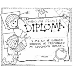 Dibujo para colorear Dibujo De Un Diploma Para Ninos Para Imprimir Y Colorear Mi Primer Diploma