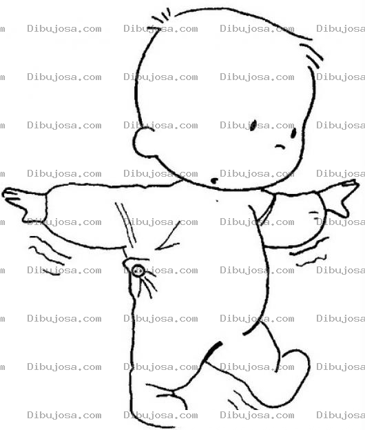 Dibujo para colorear Colorear Bebe Dando Sus Primeros Pasos Dibujo De Nene Caminando Por Primera Vez