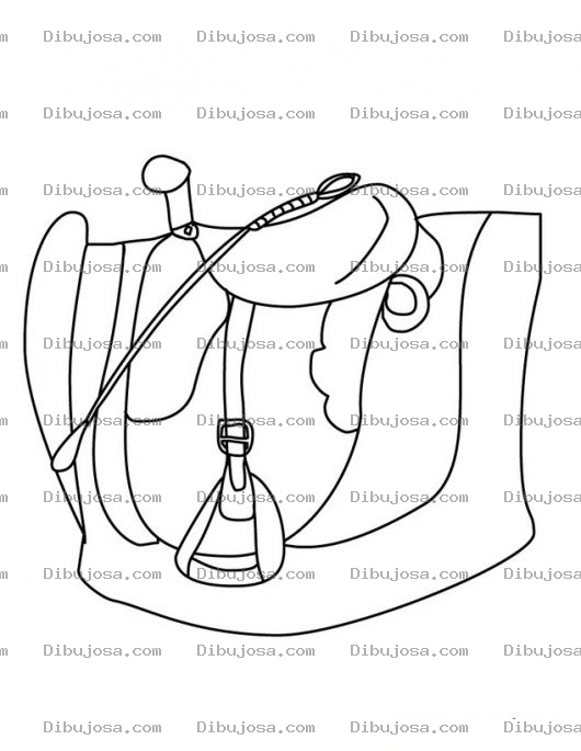 Dibujo para colorear Silla De Caballo Para Pintar Y Colorear