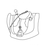 Dibujo para colorear Silla De Caballo Para Pintar Y Colorear