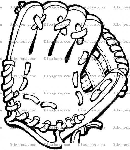 Dibujo para colorear Colorear Guante De Beisbo De Cuerol
