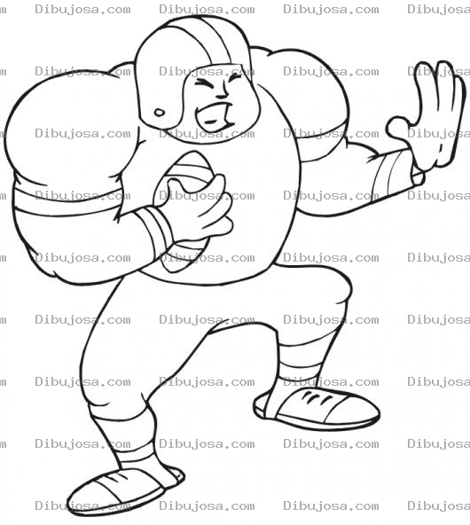 Dibujo para colorear Colorear Jugador De Football Americano Grande