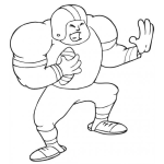 Dibujo para colorear Colorear Jugador De Football Americano Grande