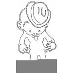 Dibujo para colorear Colorear Dibujo De Hombre Sin Dinero En Los Bolsillos