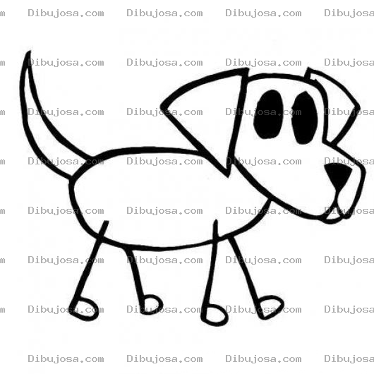 Dibujo para colorear Perrito De Patas Flacas Para Pintar Y Colorear