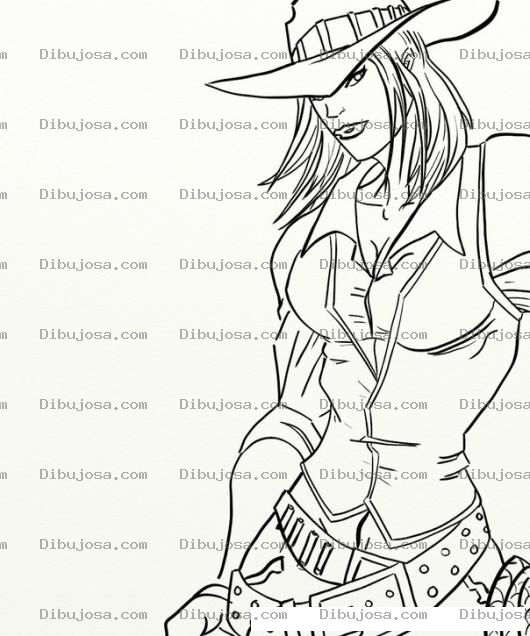 Dibujo para colorear Colorear Chica Vaquera Dibujo De Vaquerita Sexi Para Imprimir Y Pintarpara