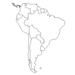 Dibujo para colorear Mapa De America Del Sur Para Pintar Y Colorear Mapa De Suramerica Sudamerica Sur America Sud America