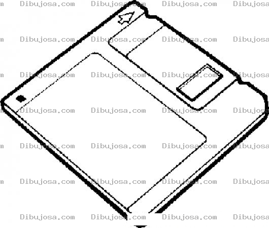 Dibujo para colorear Diskette Para Colorear Floppy Disk 5 1 4 Para Pintar Y Colorear Disket De Computadra Hd