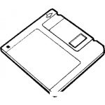 Dibujo para colorear Diskette Para Colorear Floppy Disk 5 1 4 Para Pintar Y Colorear Disket De Computadra Hd