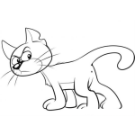 Dibujo para colorear Azrael El Gato Malo De Los Pitufos Gato De Gargamel Para Pintar Y Colorear