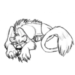 Dibujo para colorear Dibujo De Felino Durmiendo Para Colorear