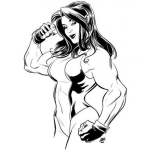 Dibujo para colorear Dibujo De Shehulk Mujer Fuerte Y Musculosa Para Pintar Y Colorear A She Hulk Shehulck