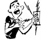 Dibujo para colorear Dibujo De Muchacho Electrocutado Recibiendo Descarga Electrica Para Colorear Choque Electrico De Electrocutacion
