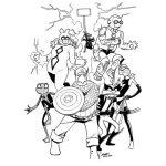 Dibujo para colorear Dibujo De Mopets Super Heroes Para Pintar Y Colorear