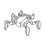 Dibujo para colorear Robot Arana Para Colorear