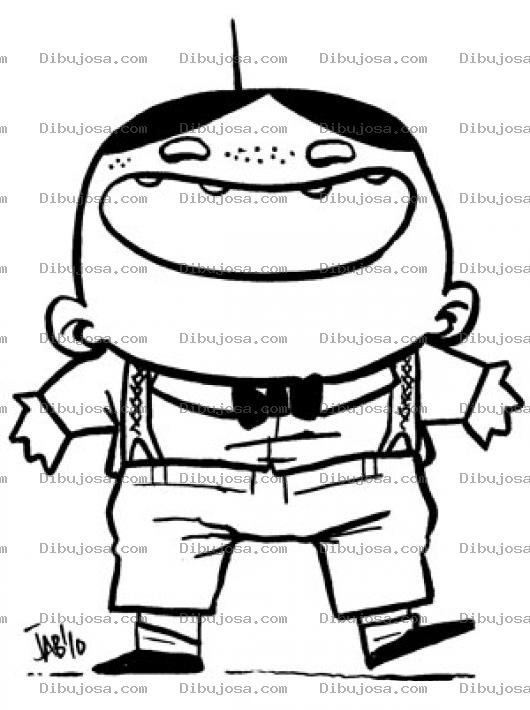 Dibujo para colorear Dibujo De Nino Bocon Para Pintar Y Colorear Nino De Boca Grande Para Colorear