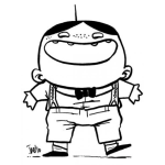Dibujo para colorear Dibujo De Nino Bocon Para Pintar Y Colorear Nino De Boca Grande Para Colorear