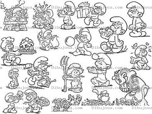 Dibujo para colorear Personajes De Los Pitufos Para Colorear Figuritas De Pitufos