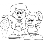 Dibujo para colorear Profesor Educacion Fisica Para Colorear Profesora De Deportes
