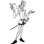 Dibujo para colorear Dibujo De Don Quijote De La Mancha Leyendo Un Libro